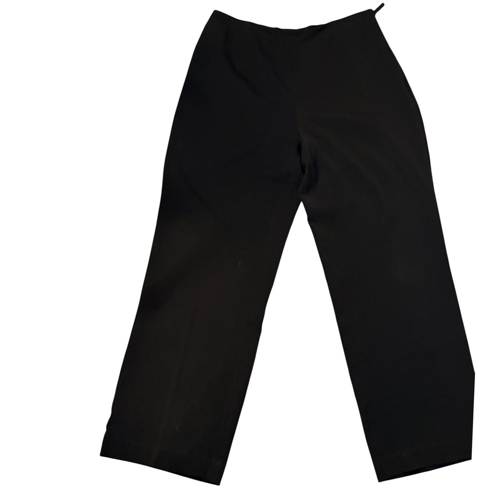 Tahari Arthur S Levine Womens Black Dress Pants Side Zip Trousers 12P